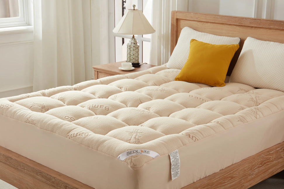 Bedlore® 3D Fill Bamboo Mattress Topper, Cooling & Deep Sleep