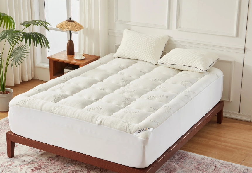 Bedlore® 3D Fill Bamboo Mattress Topper, Cooling & Deep Sleep