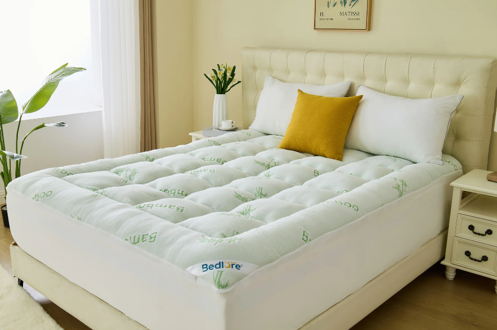 Bedlore® 3D Fill Bamboo Mattress Topper, Cooling & Deep Sleep