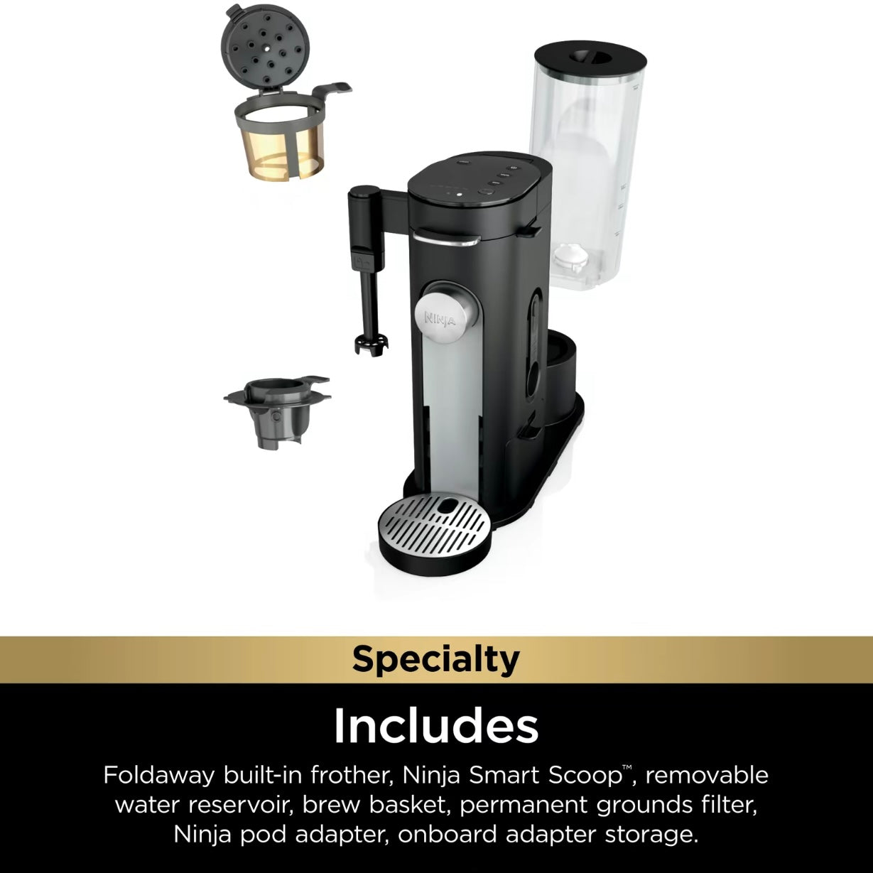 Ninja Single-Serve Pods & Grounds Specialty Coffee Maker Black - PB051