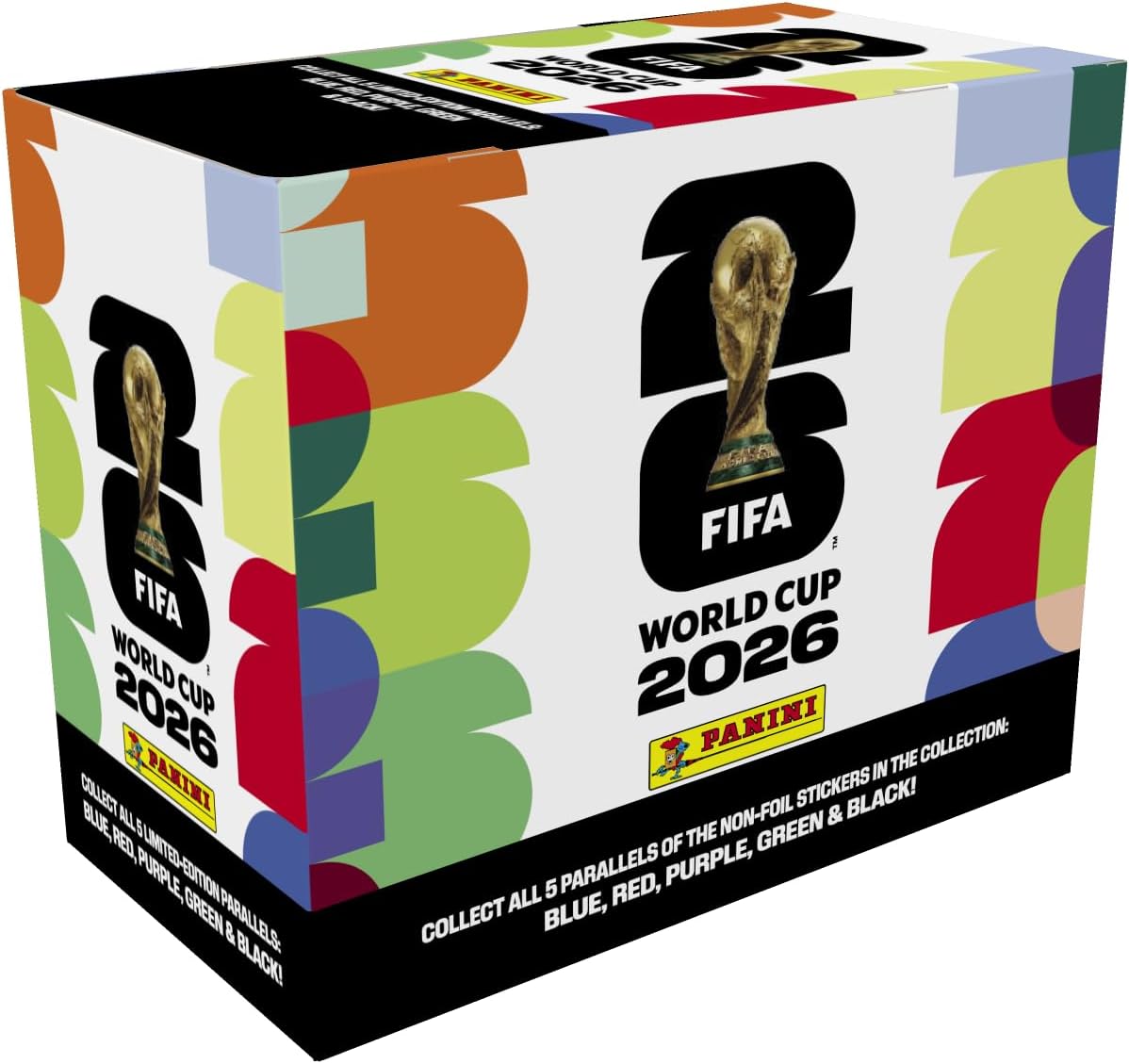 2026 Panini FIFA World Cup Sticker Box – 25 Packs with Amazon Parallel Inserts | Official Licensed Collection | Ships from Amazon Warehouse | Amazon Pay Accepted