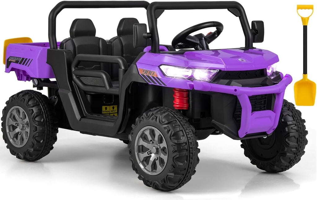 12V 2-Seater Kids Electric Ride-On UTV with Parent Remote, Dump Bed, Music & Rocking Function