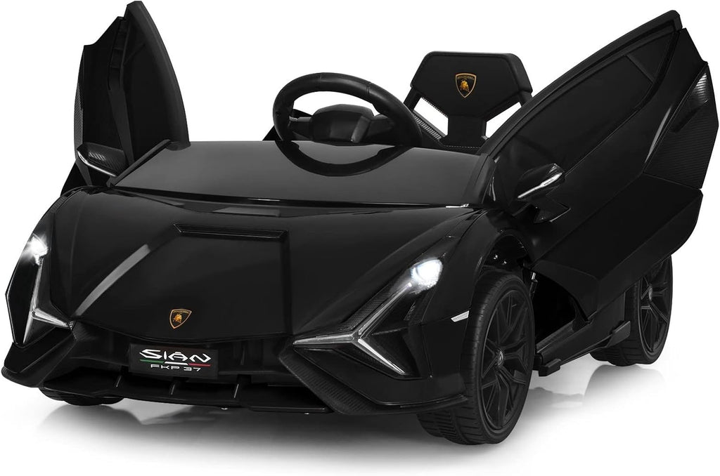 12V Licensed Lamborghini Sian Kids Electric Ride-On Car with Parent Remote, Spring Suspension & MP3 Player