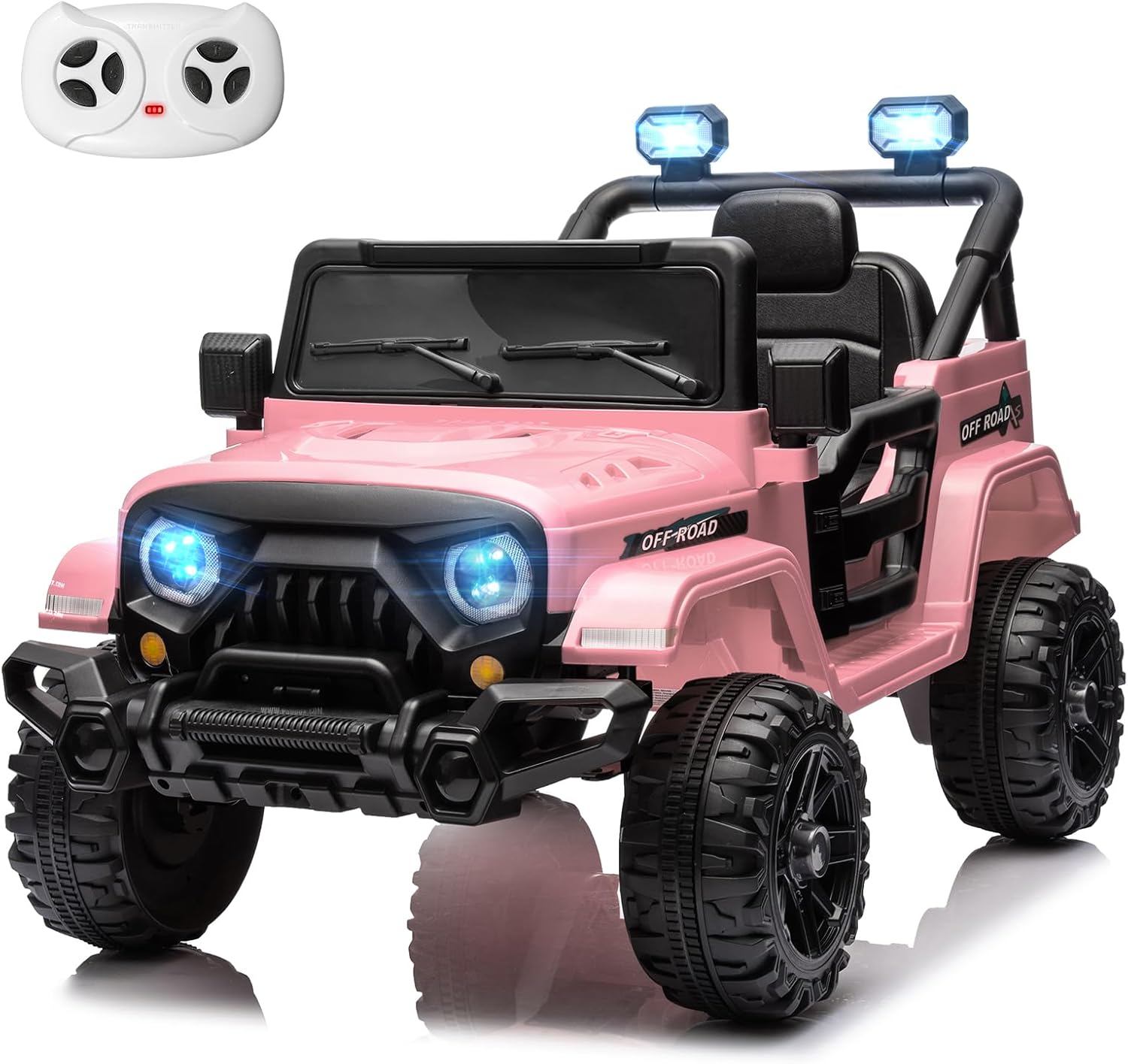 12V Kids Electric Ride-On Truck with Parent Remote, Dual Motors, Bluetooth Music & LED Lights