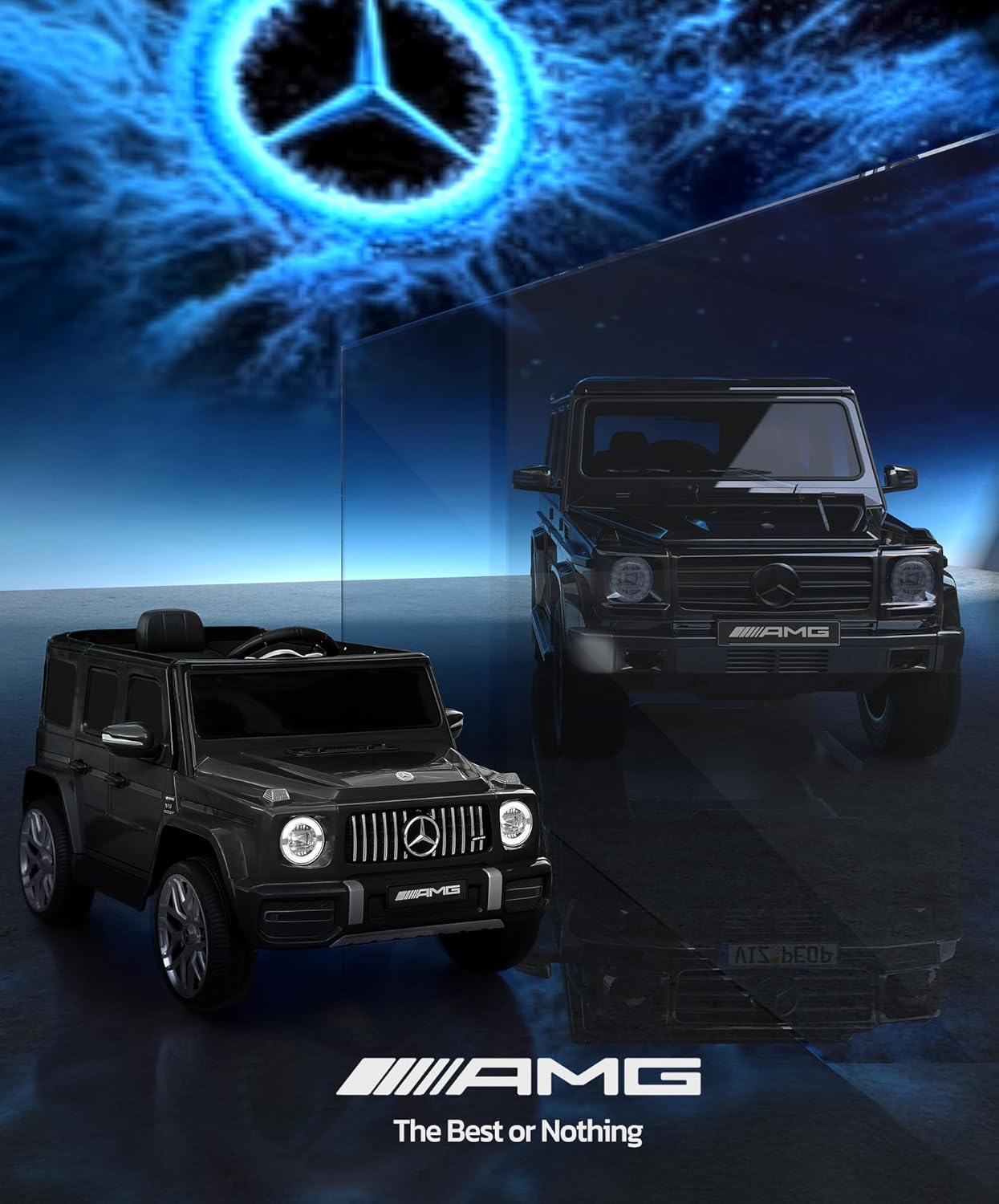 12V Licensed Mercedes-Benz AMG G63 Kids Electric Ride-On Car with Parent Remote, LED Lights, Bluetooth & Smooth Start