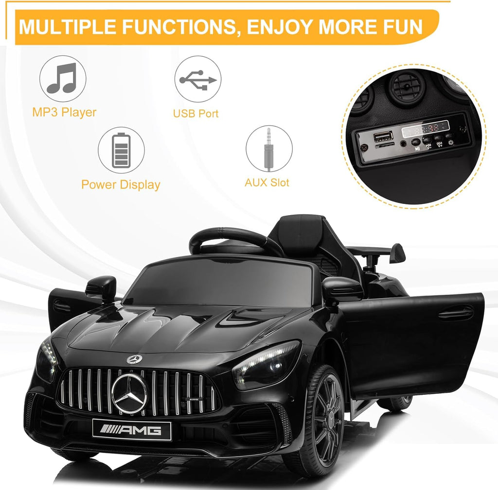 Licensed Mercedes-Benz AMG GTR 12V Kids Ride-On Car with Parent Remote Control