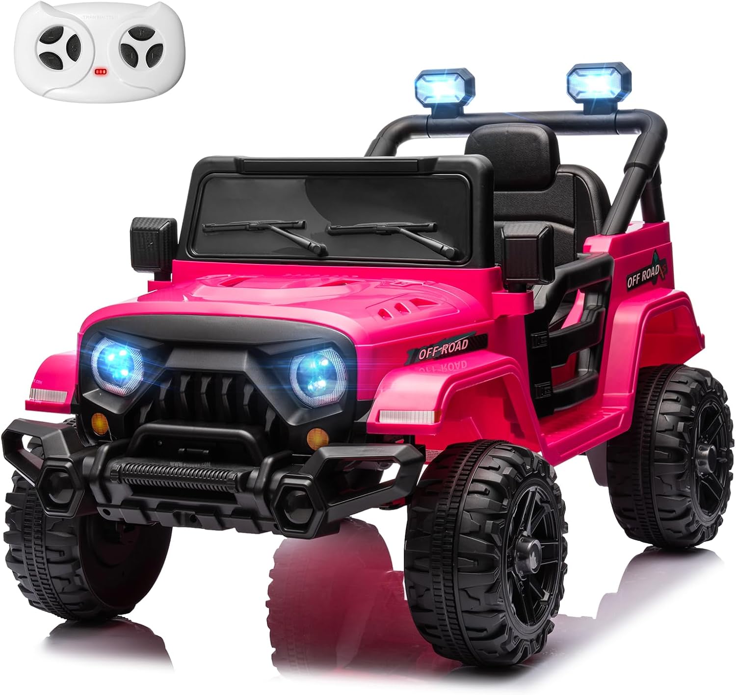 12V Kids Electric Ride-On Truck with Parent Remote, Dual Motors, Bluetooth Music & LED Lights