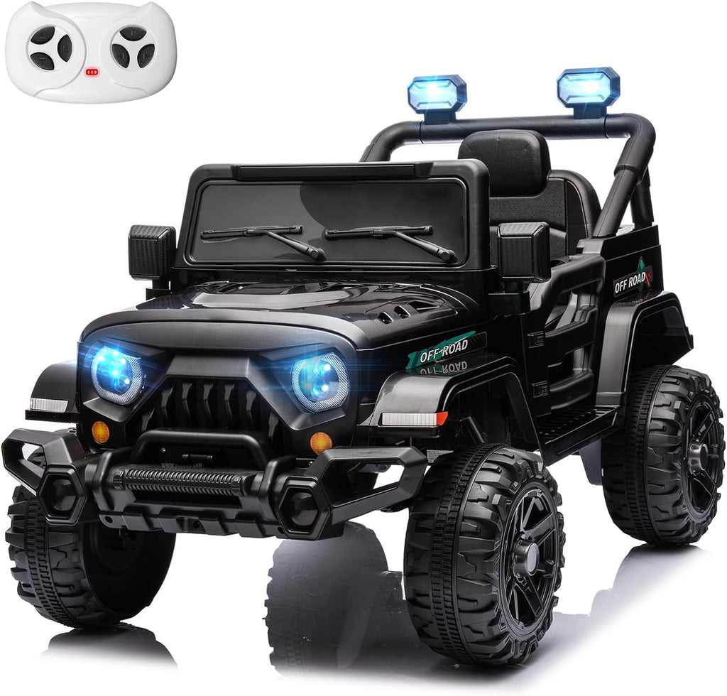 12V Kids Electric Ride-On Truck with Parent Remote, Dual Motors, Bluetooth Music & LED Lights