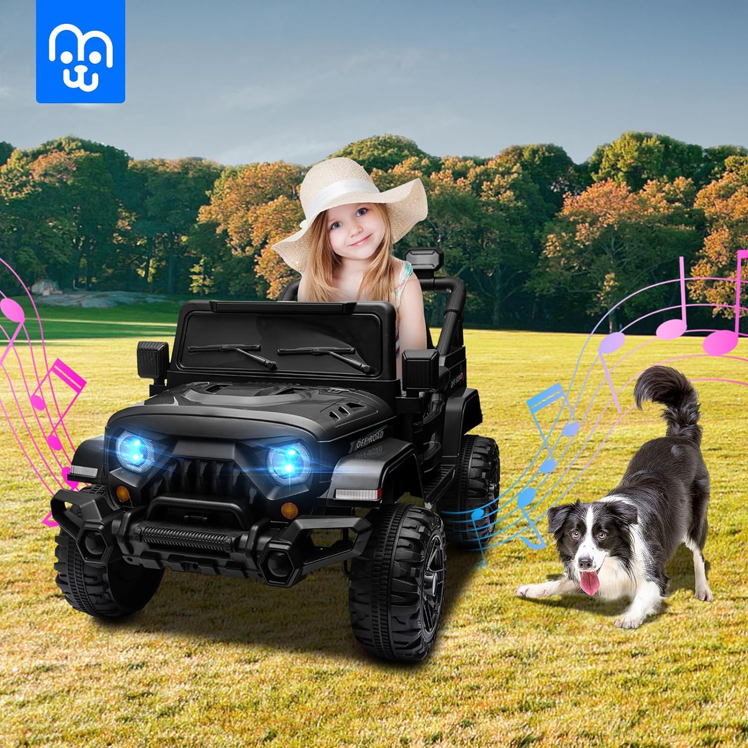 12V Kids Electric Ride-On Truck with Parent Remote, Dual Motors, Bluetooth Music & LED Lights