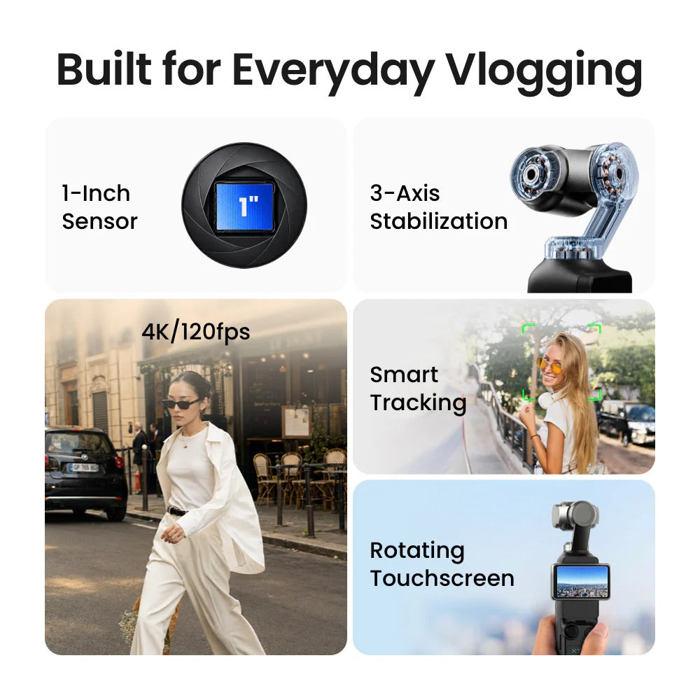 Xtra Muse: 4K/120fps Pocket Gimbal Camera with 1" CMOS Sensor