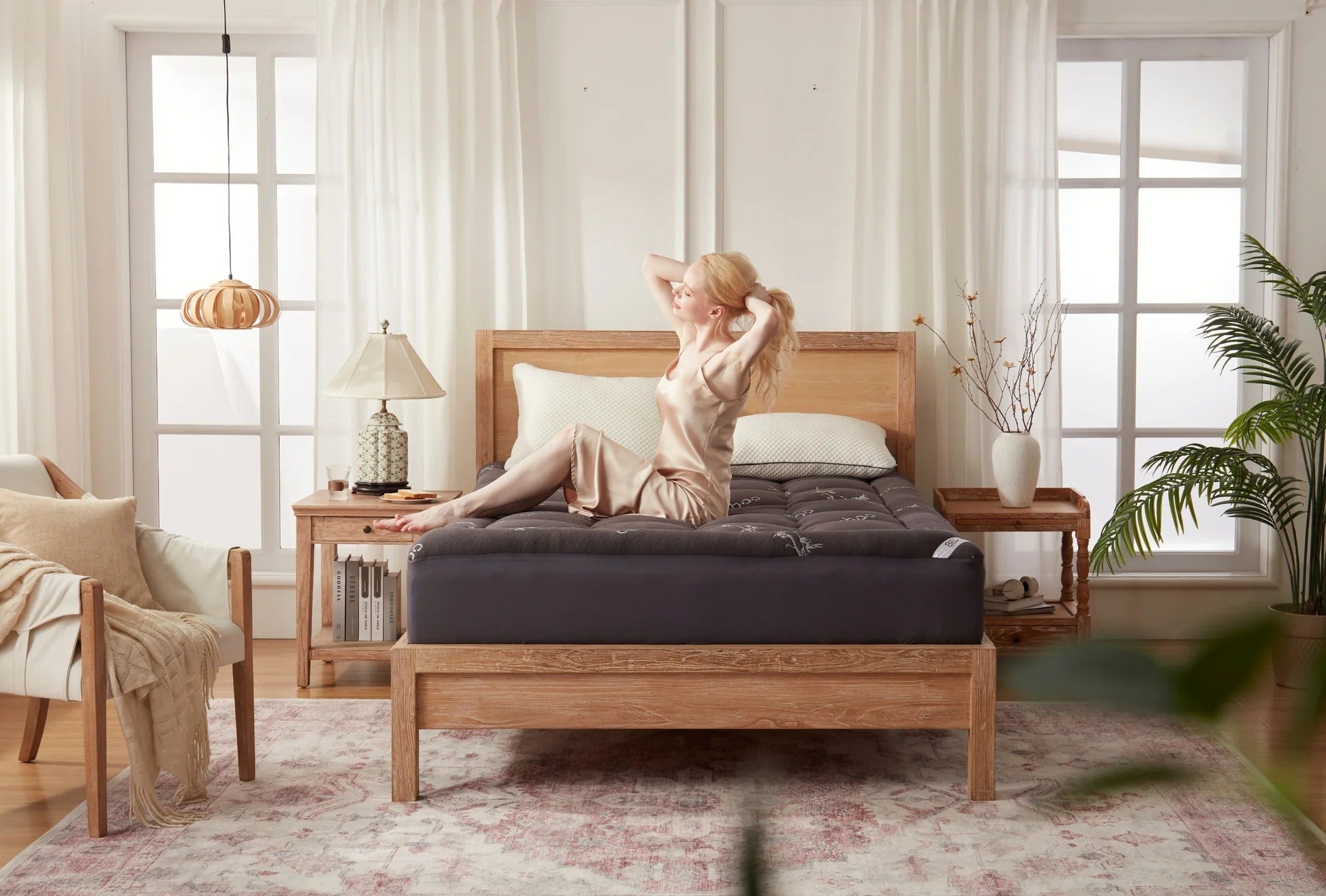 Bedlore® 3D Fill Bamboo Mattress Topper, Cooling & Deep Sleep