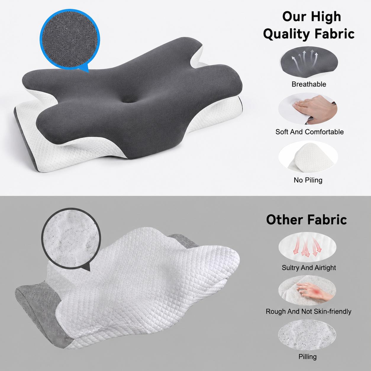Vipfree Cervical Cooling Ergonomic Pillow