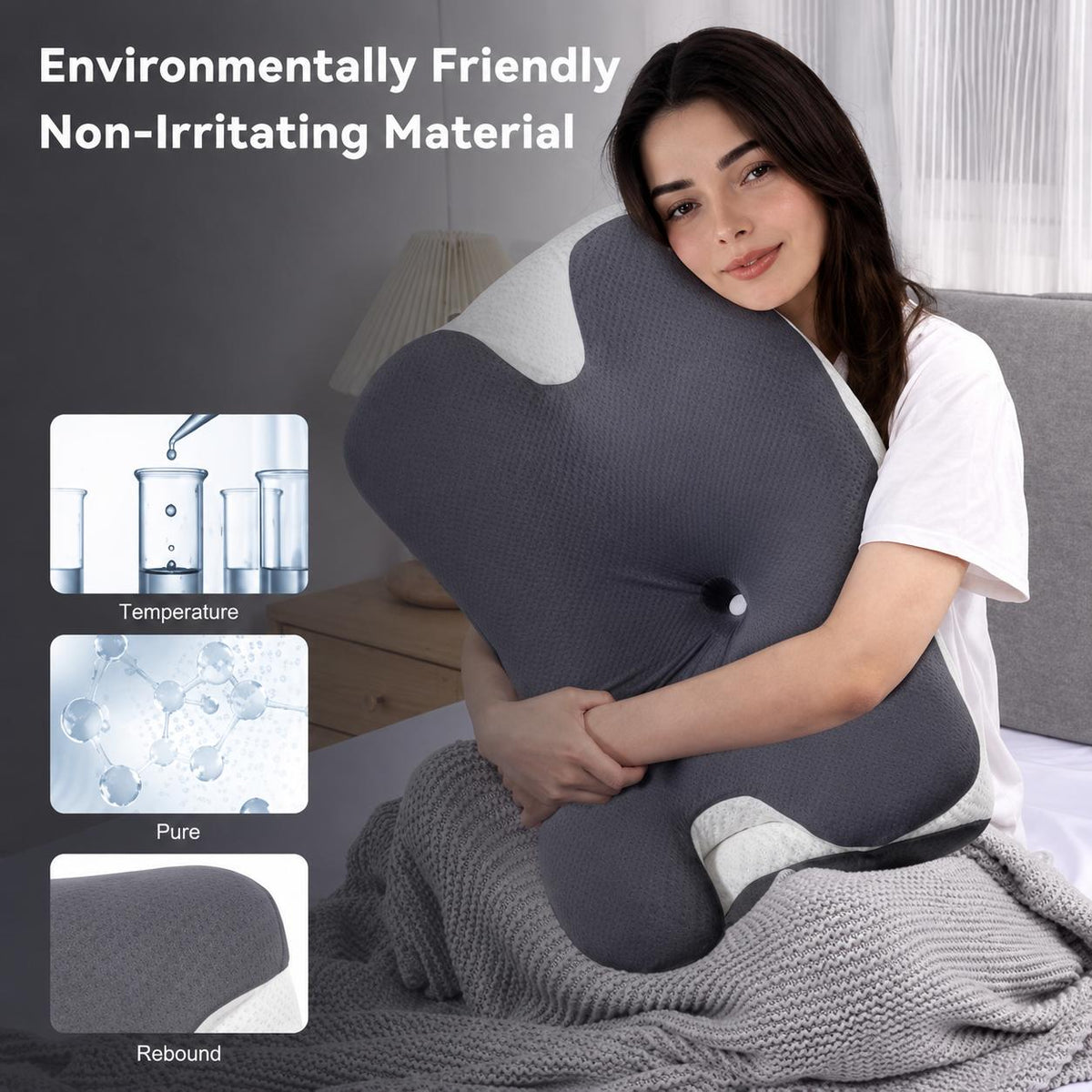 Vipfree Cervical Cooling Ergonomic Pillow